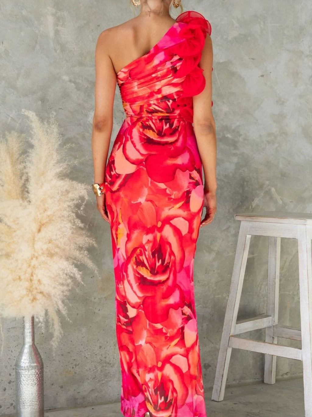 Floral Print One-Shoulder Maxi Dress - product image 16