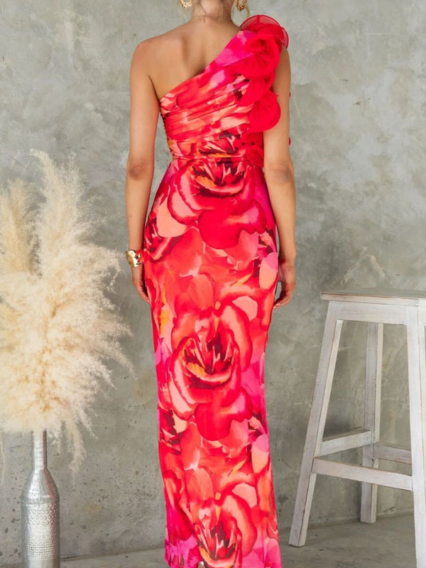 Floral Print One-Shoulder Maxi Dress - product image 16