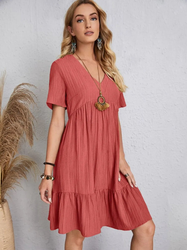 V-Neck Short Sleeve Dress - product image 3