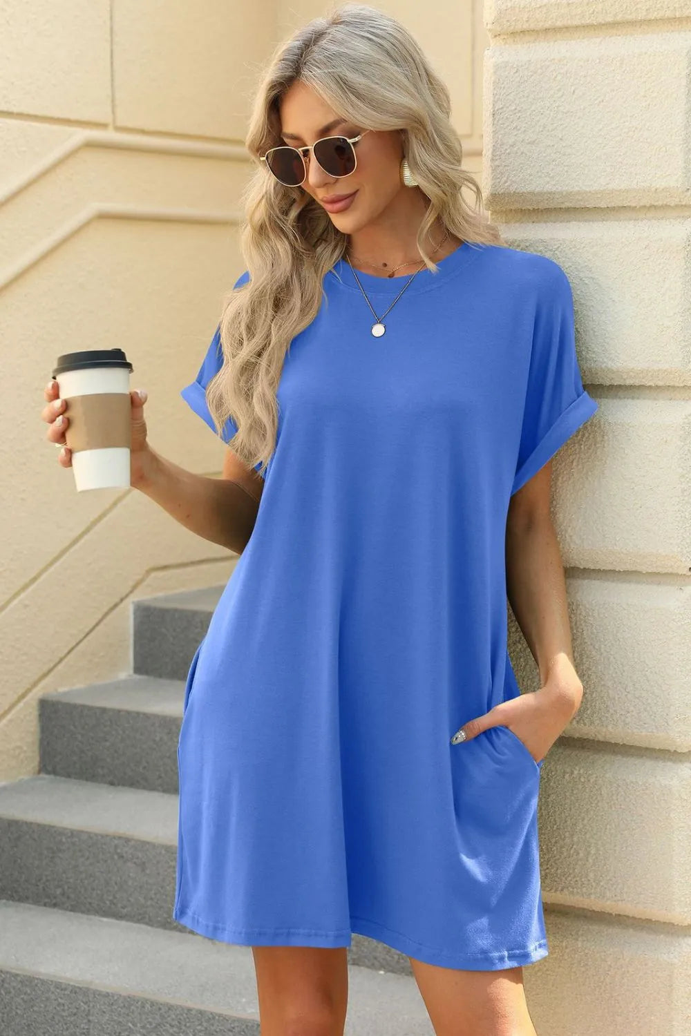 Florira Short Sleeve Mini Dress with Pockets - product image 17
