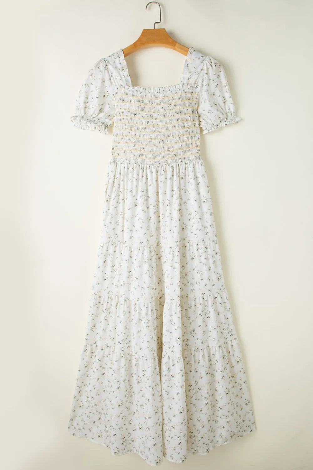 Floral Smocked Short Puff Sleeve Maxi Dress - product image 8