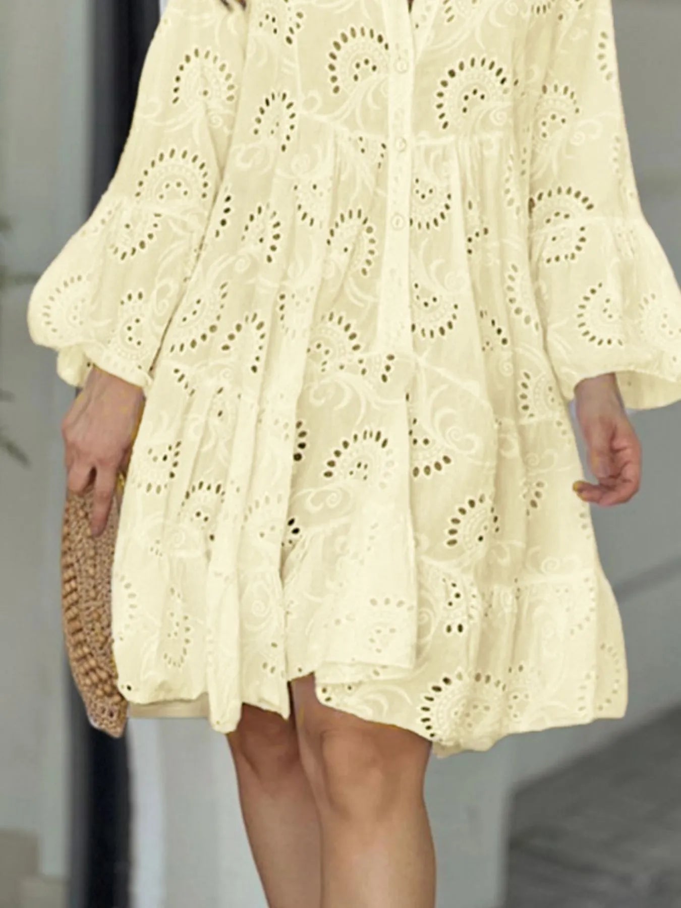 Eyelet Ruffled Hem Tiered Dress - product image 23