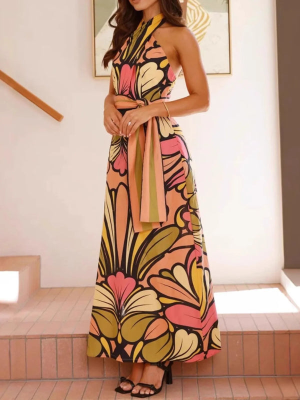 Printed Halter Neck Maxi Cami Dress - product image 7