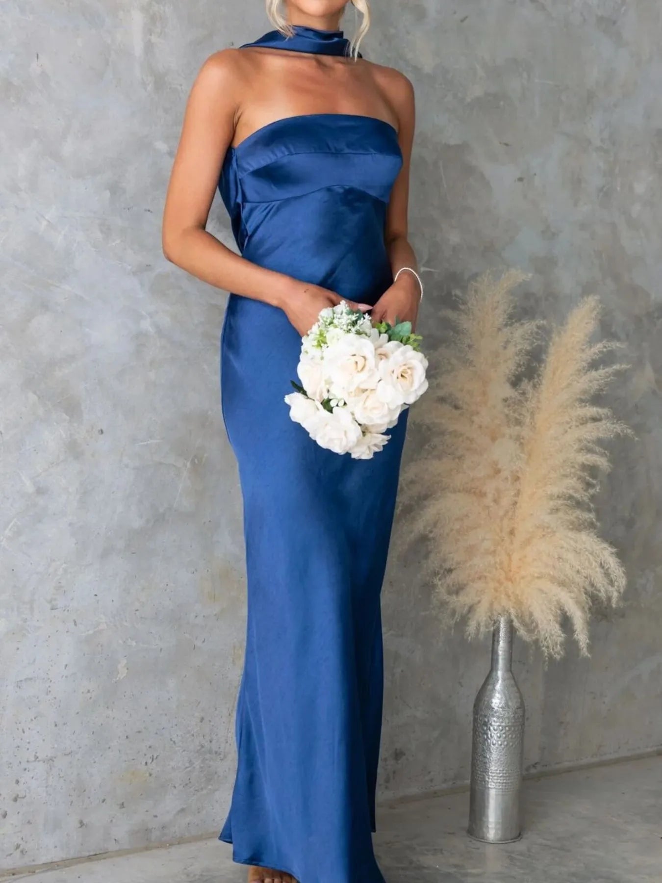 Satin Halter Maxi Dress Secondary image
