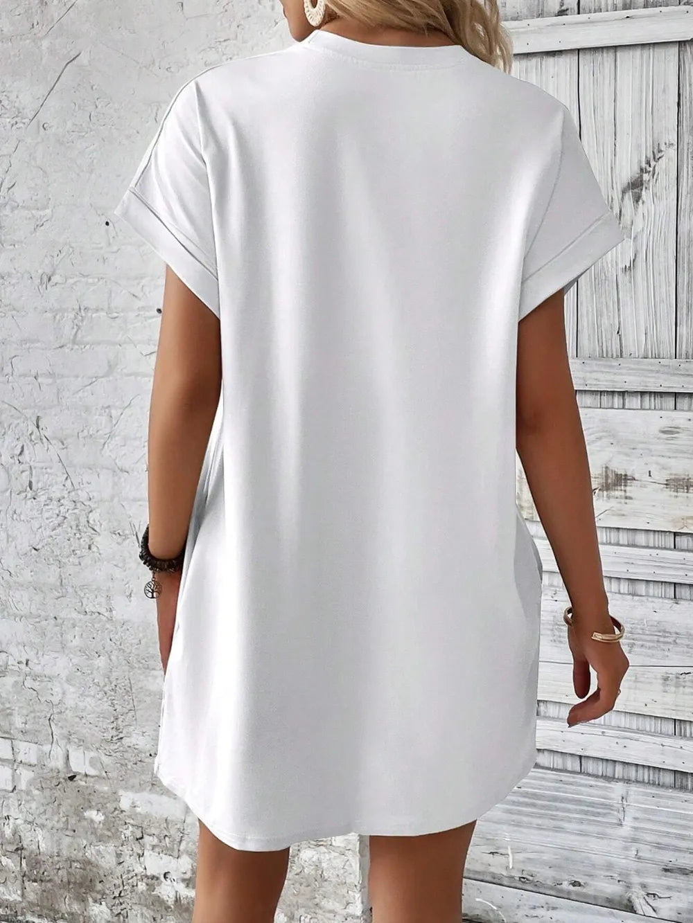 Round Neck Short Sleeve Mini Dress - product image 25