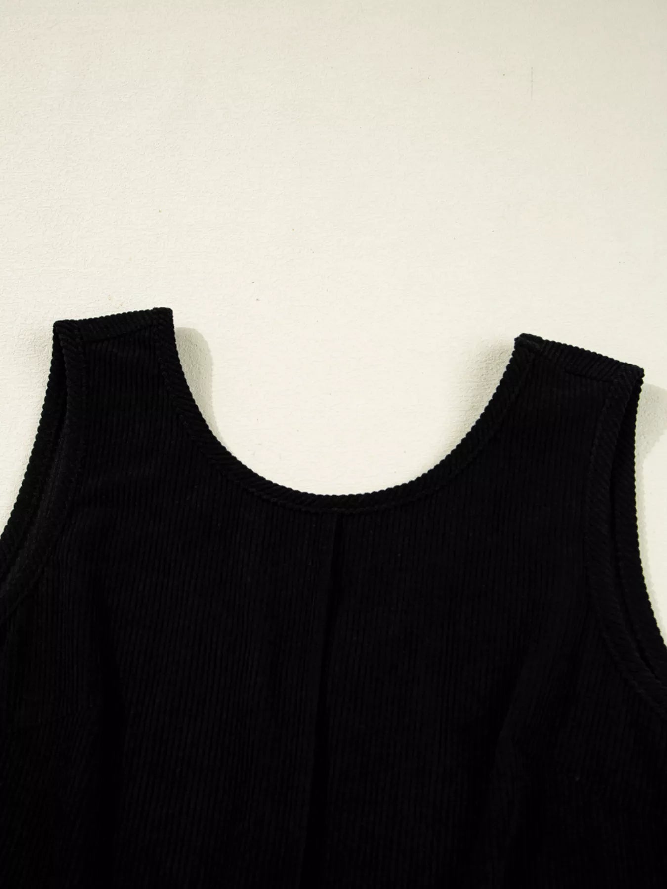 Corduroy Sleeveless Mini Dress with Patched Pockets - product image 5