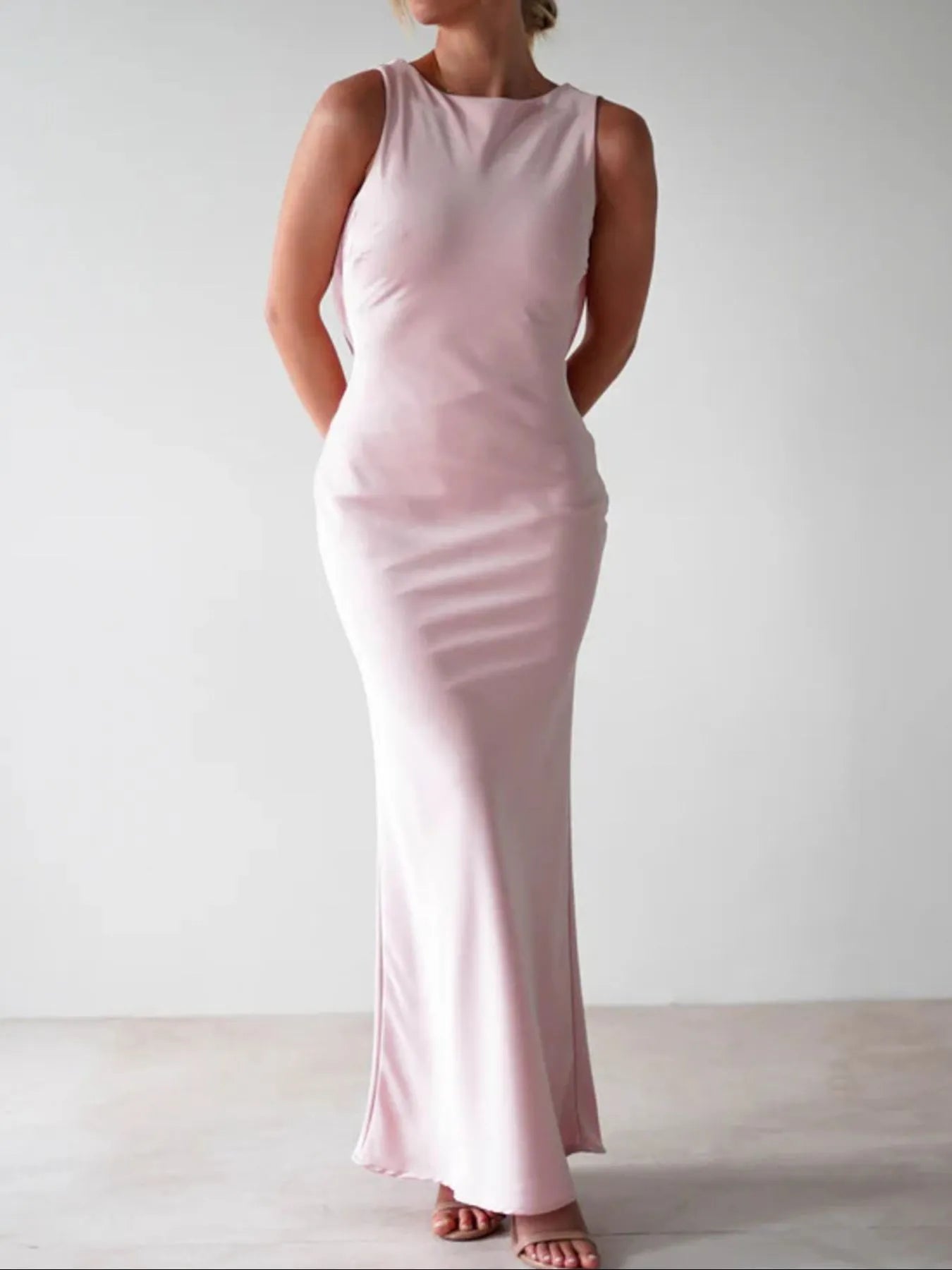 Satin Sleeveless Maxi Dress - product image 13
