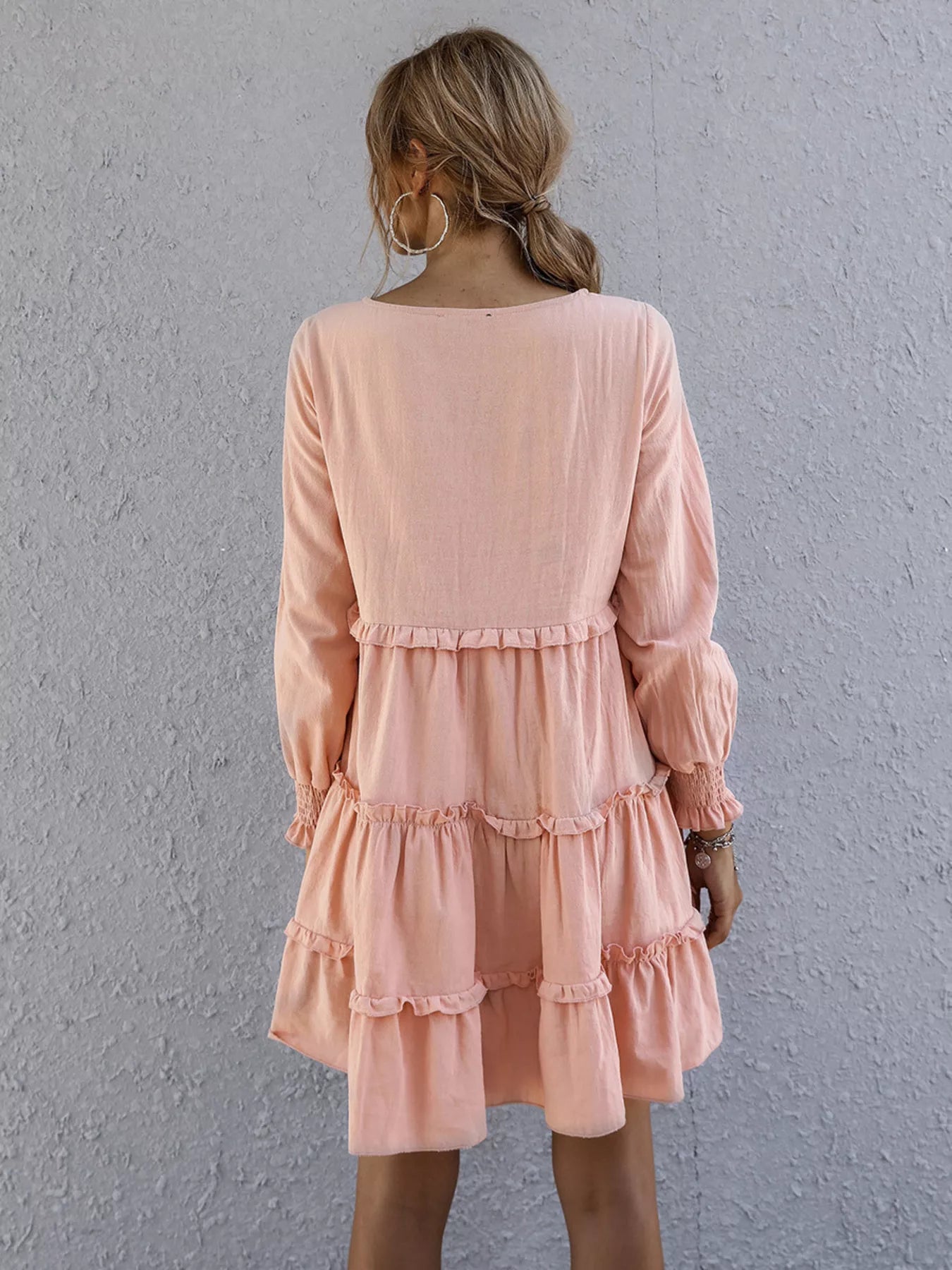Ruffle Tiered Long Sleeve Mini Dress - product image 16