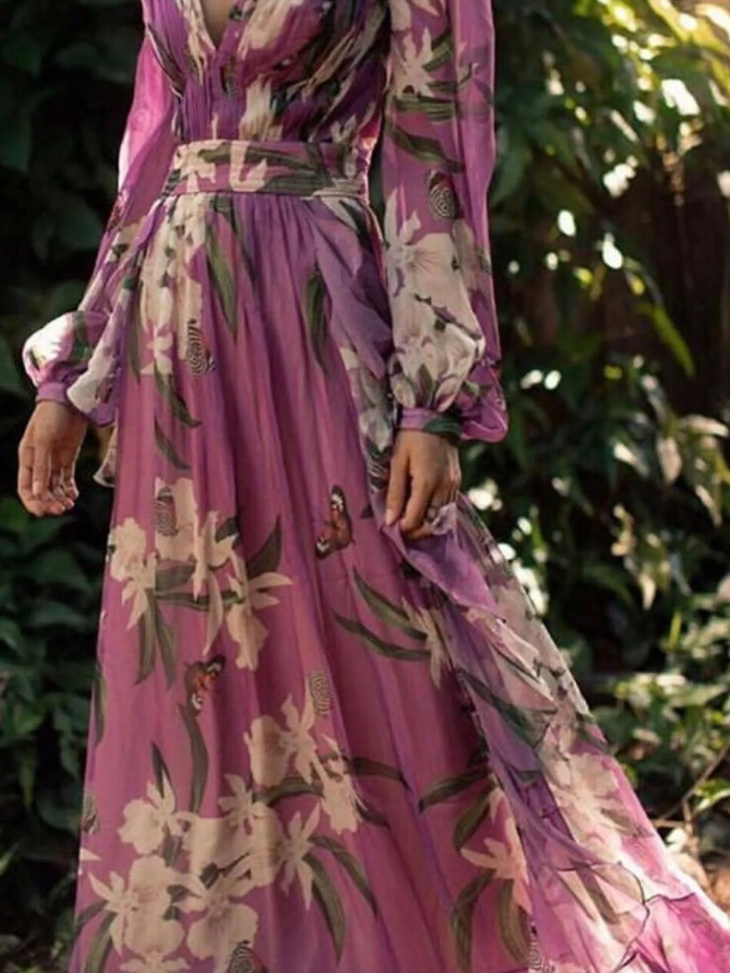 Floral Print Long Sleeve Maxi Dress - product image 3