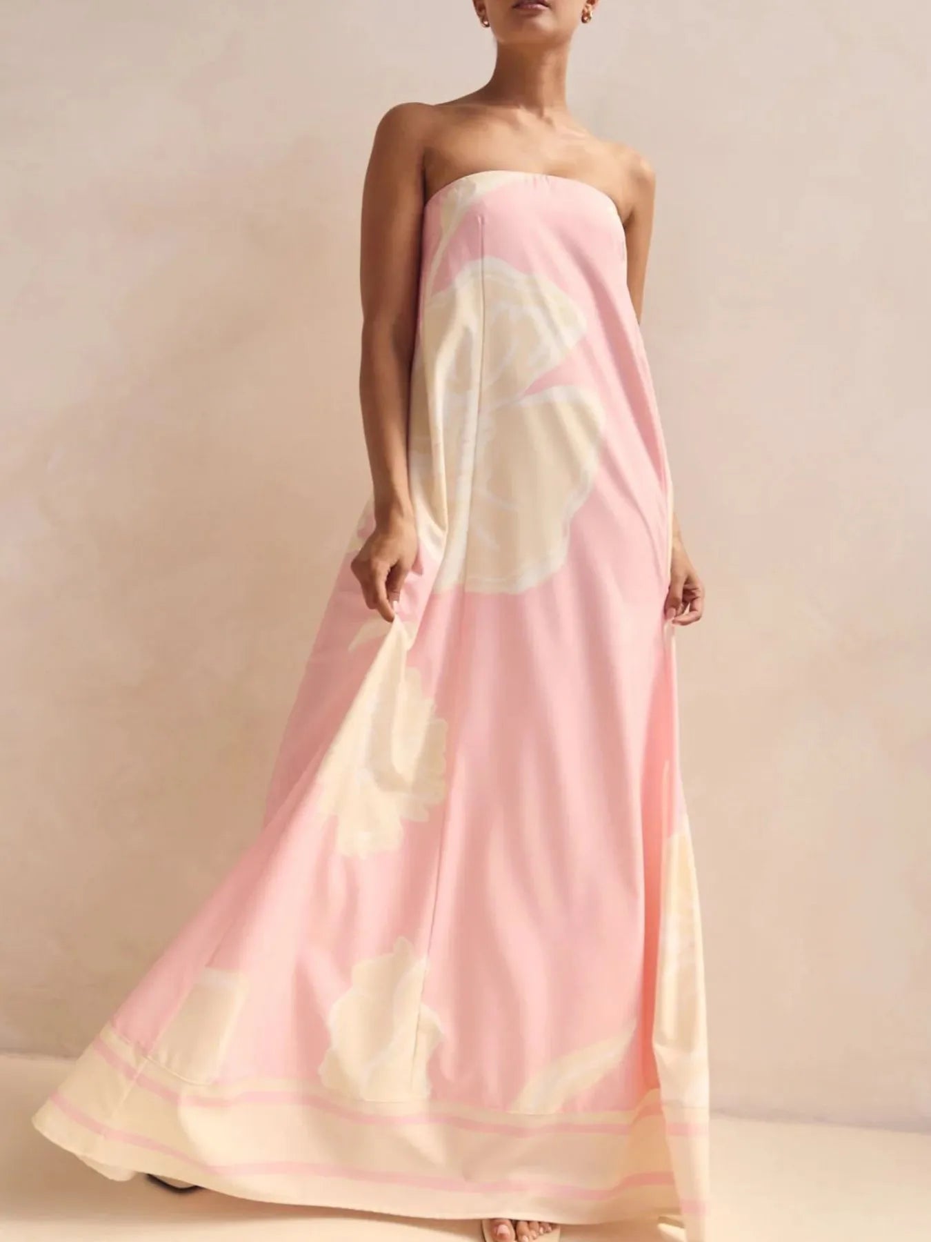 Smocked Printed Tube Maxi Dress - product image 18