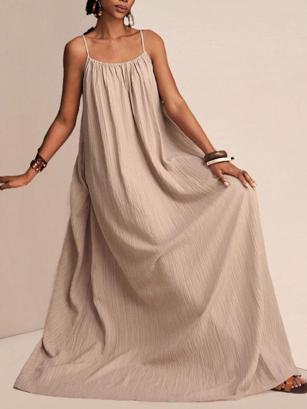 Spaghetti Strap Flowy Maxi Dress - product image 5