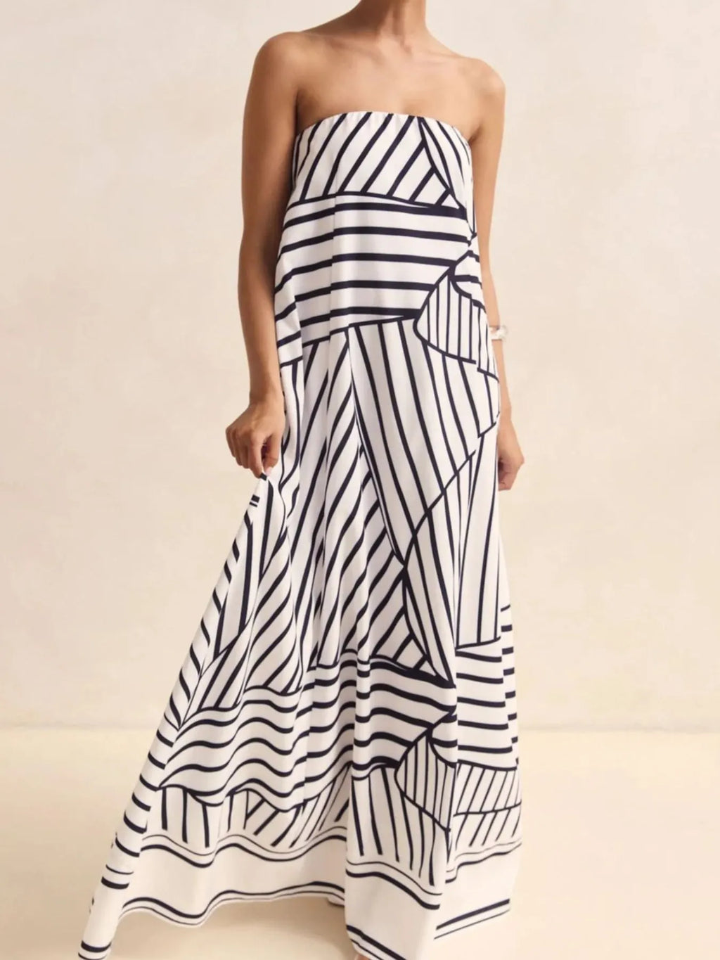 Smocked Printed Tube Maxi Dress - product image 2