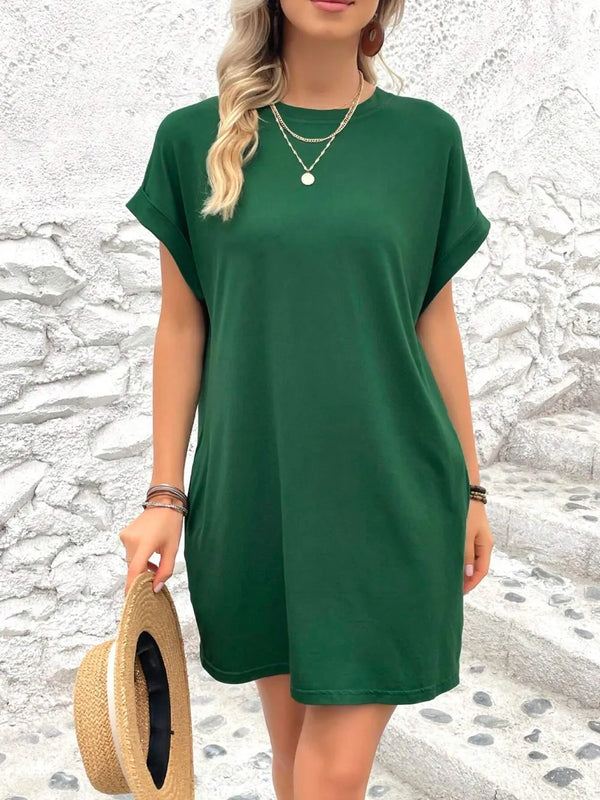 Round Neck Short Sleeve Mini Dress - product image 22
