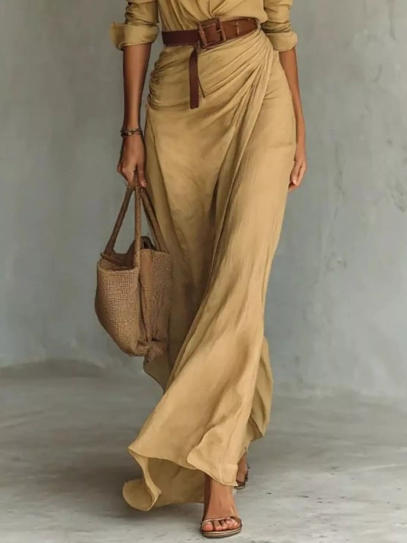 Ruched Long Sleeve Maxi Dress - product image 3