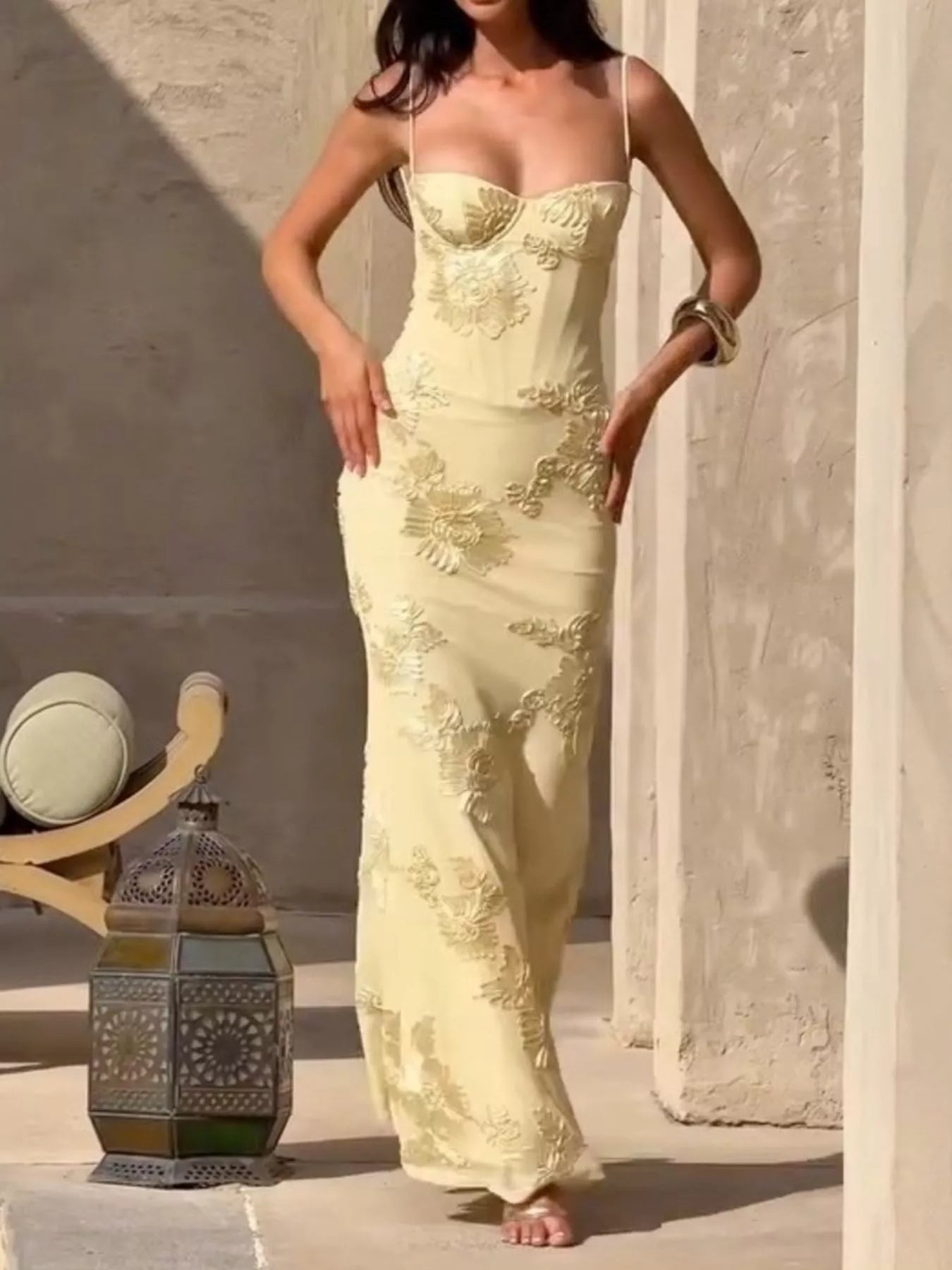 Sweetheart Neck Spaghetti Strap Maxi Dress - product image 9