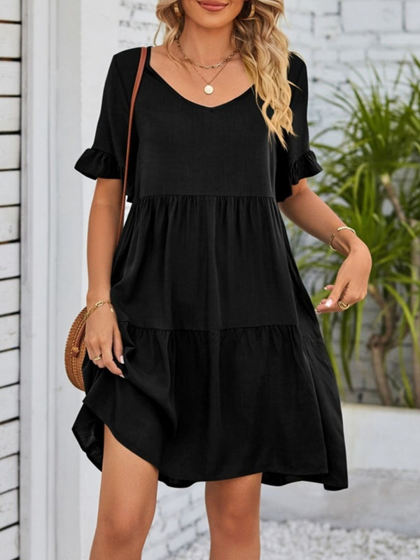 Ruffled Sleeve Tiered Mini Dress - product image 8