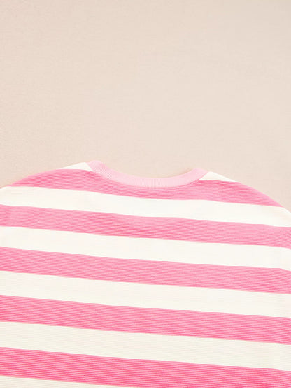 Stripe Cap Sleeve Pocketed Shift Dress view 5 - Shopiebay