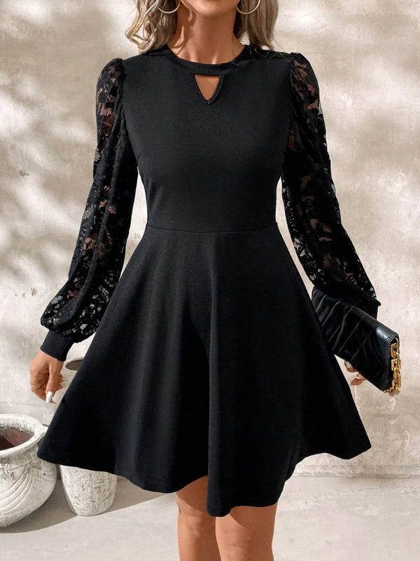 Cutout Lace Long Sleeve Mini Dress - product image 2
