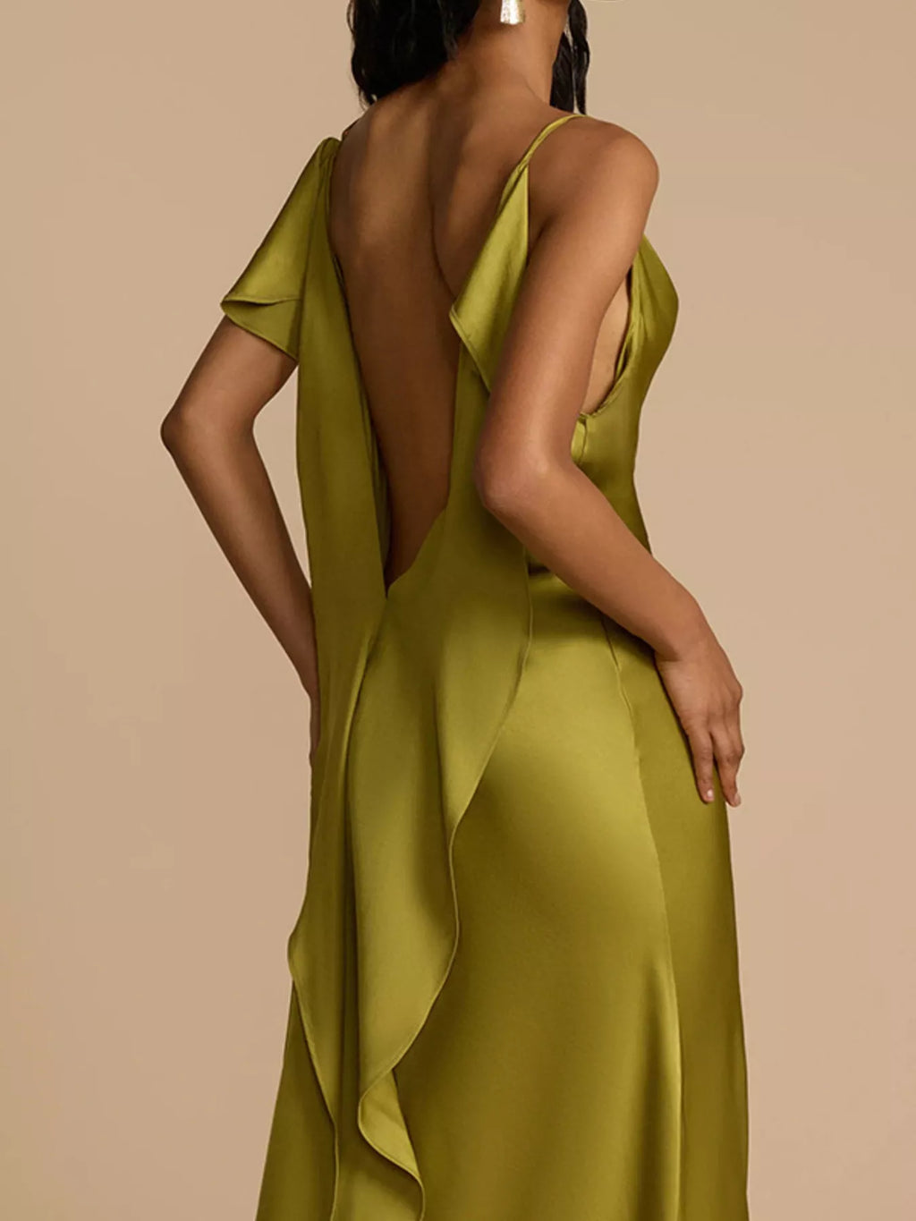 Satin Cowl Neck Slit Maxi Dress - product image 8