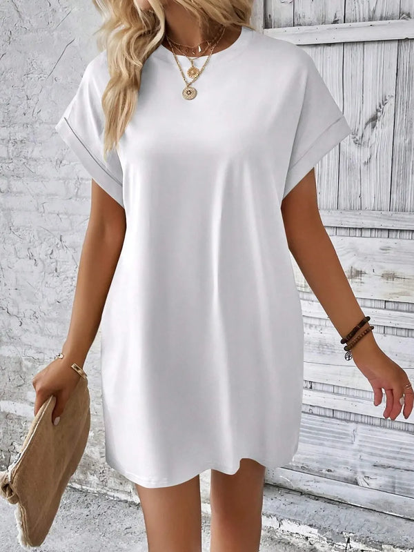 Round Neck Short Sleeve Mini Dress - product image 23