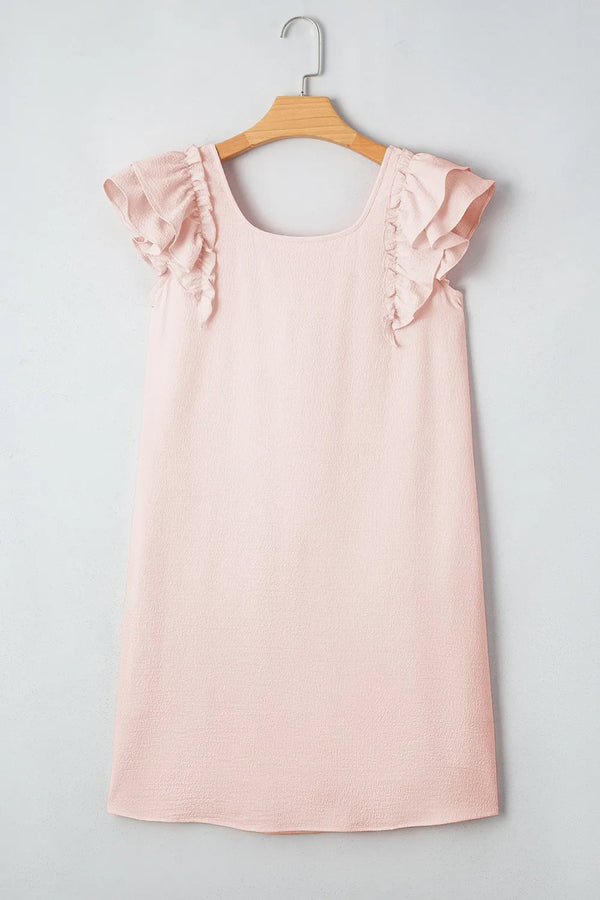 Ruffle Sleeve Bow Back Mini Dress - product image 3
