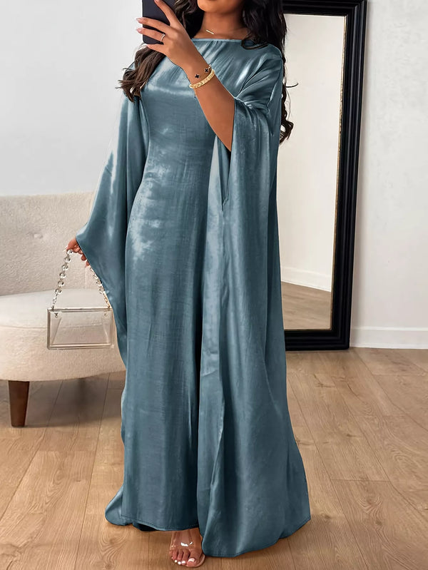 Round Neck Kimono Sleeve Maxi Dress - product image 4