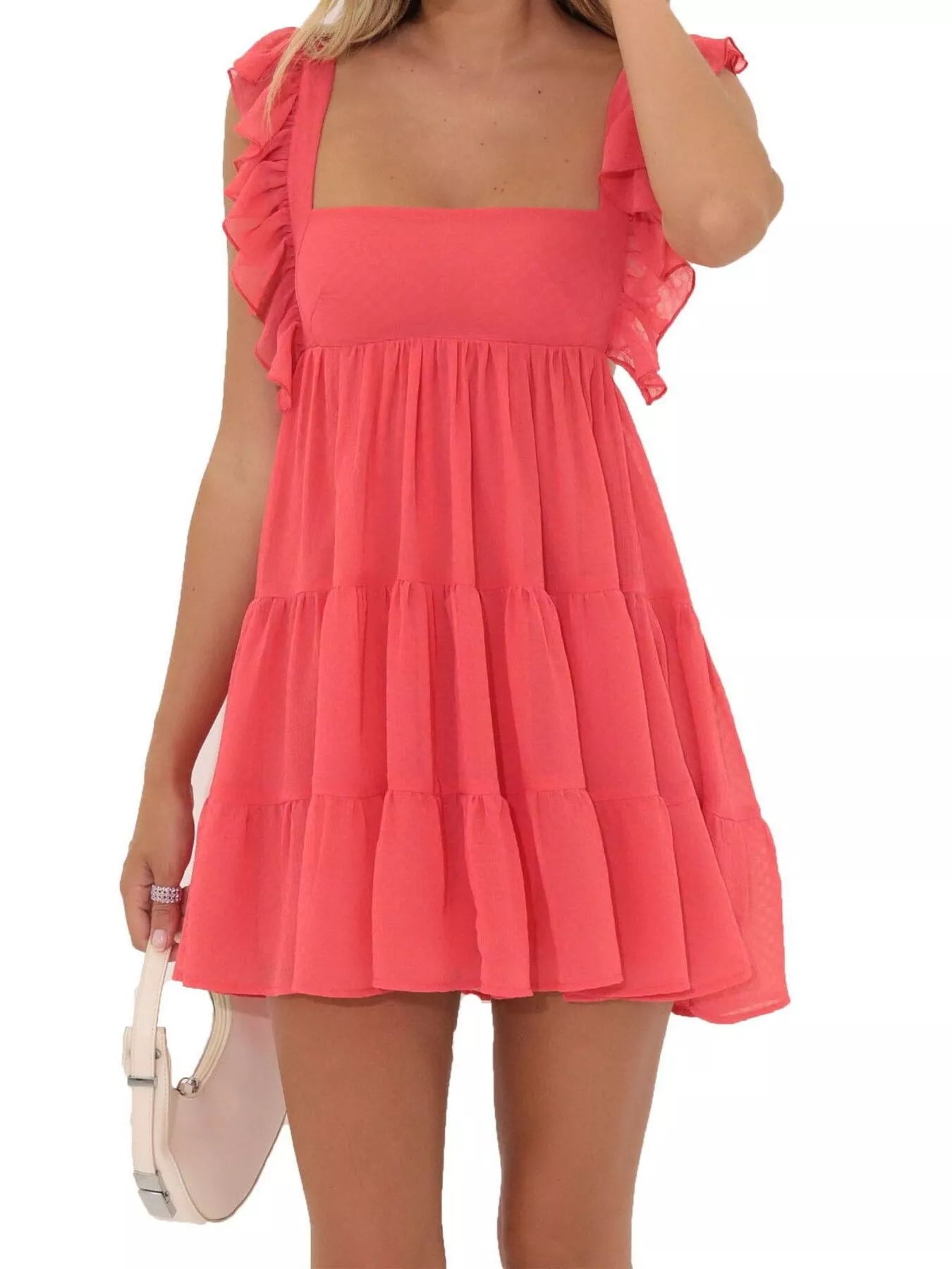 Ruffled Square Neck Tiered Dress - product image 9