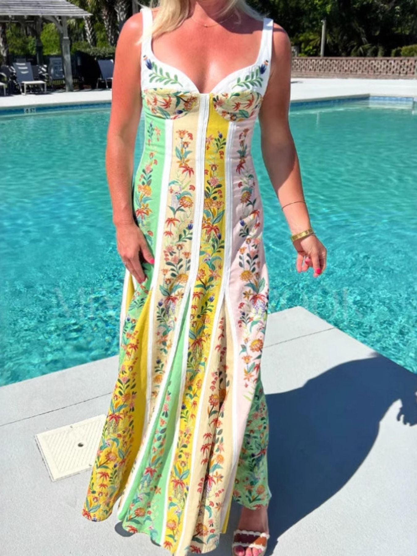 Floral Print Sweetheart Neck Cami Dress - product image 6