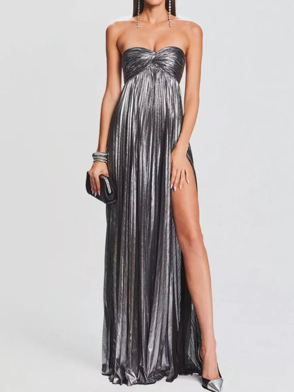Split Sweetheart Neck Tube Maxi Dress - product image 23