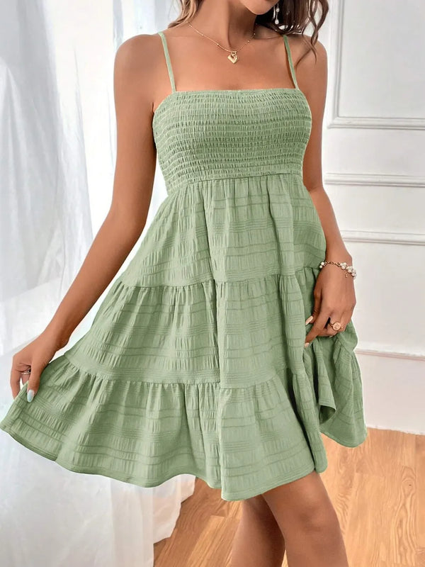 Smocked Tiered Sleeveless Mini Dress - product image 23