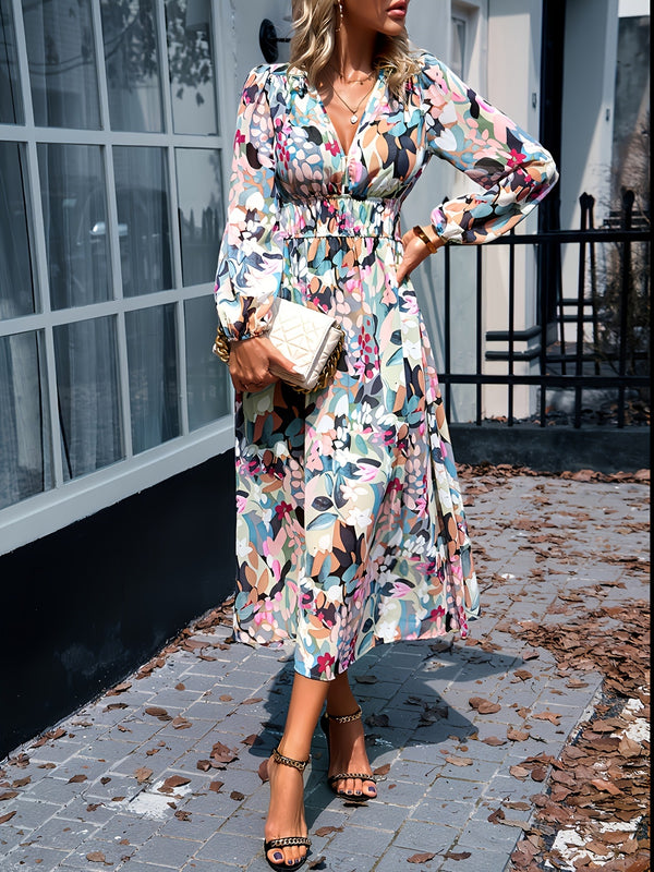 Floral Print Long Sleeve Midi Dress - product image 6