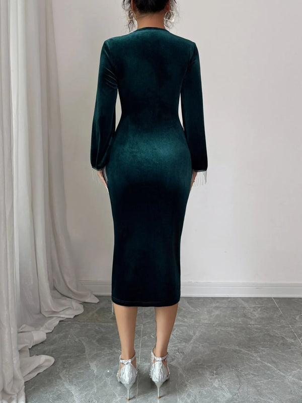 Round Neck Slit Sleeve Dress - product image 5