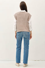 Be Cool Cable Knit V-Neck Sweater Vest