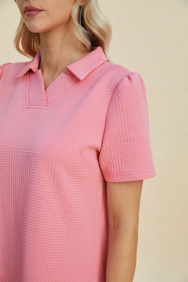 Double Take Texture Short Sleeve Dress - product image 17