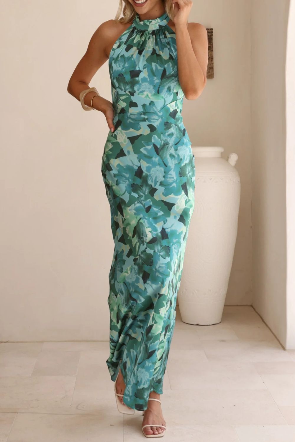 Floral Print Halter Neck Maxi Dress - product image 22