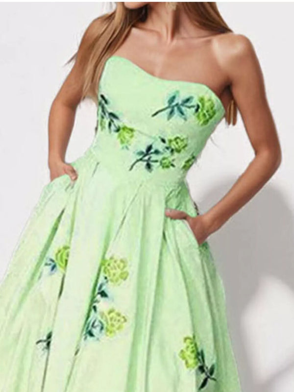 Floral Print Tube Maxi Dress - product image 2