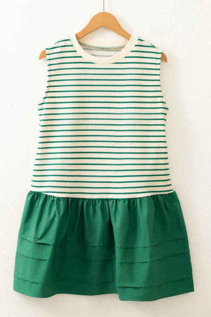 Stripe Woven Sleeveless Mini Dress view 7 - Shopiebay