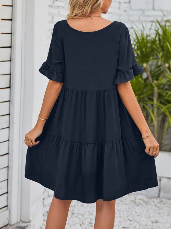 Ruffled Sleeve Tiered Mini Dress - product image 27