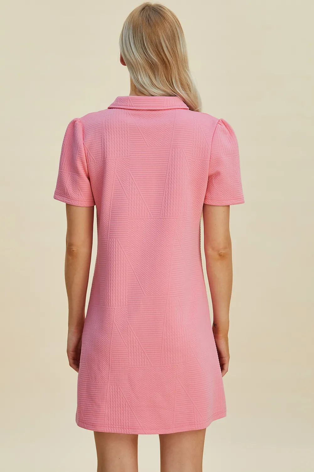 Double Take Texture Short Sleeve Dress - product image 13