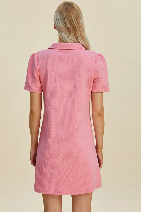 Double Take Texture Short Sleeve Dress - product image 13