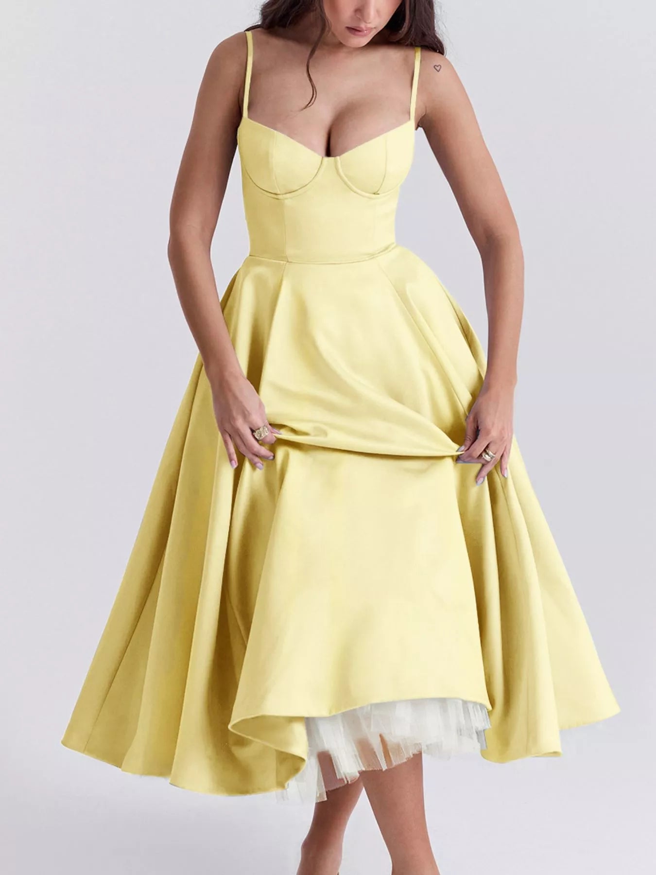 Sweetheart Neck A-Line Midi Dress - product image 32