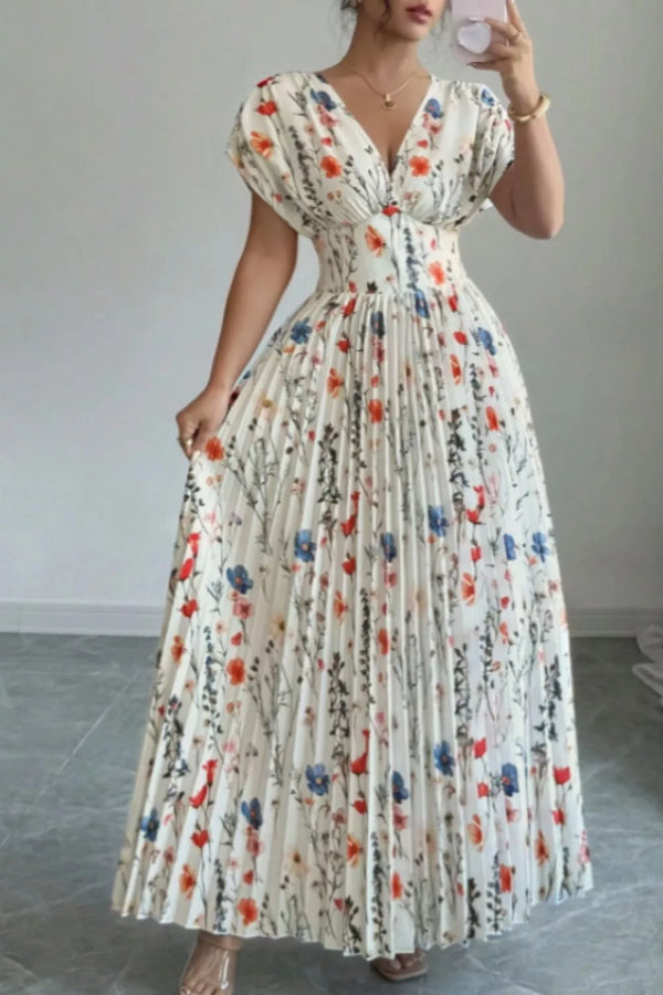 Floral Print Pleated Maxi Dress - product image 2