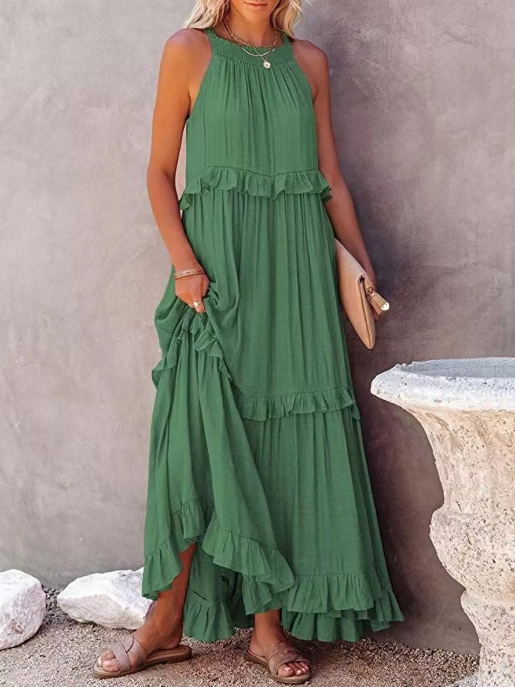 Ruffled Tiered Sleeveless Maxi Dress - product image 4