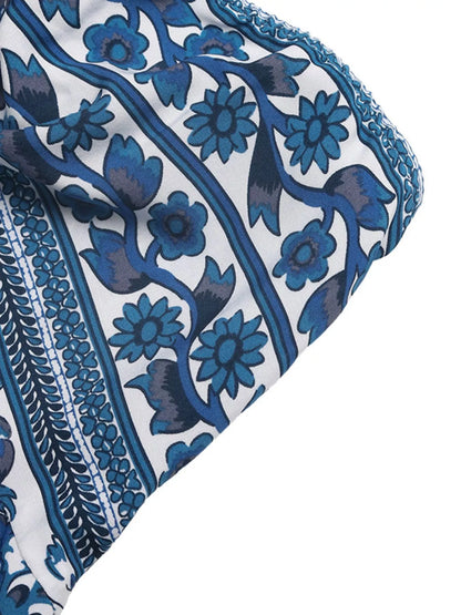 Floral Print Strapless Maxi Dress view 8 - Shopiebay