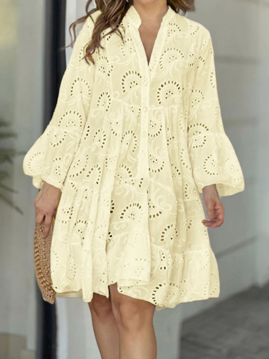 Eyelet Ruffled Hem Tiered Dress - product image 22