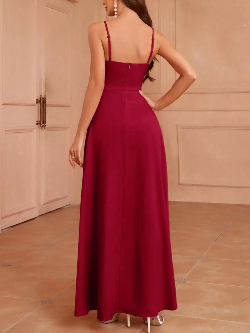 Slit Spaghetti Strap Maxi Dress - product image 2