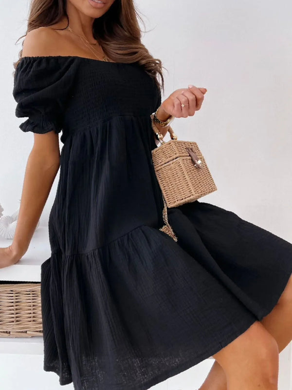 Smocked Off-Shoulder Mini Dress - product image 6