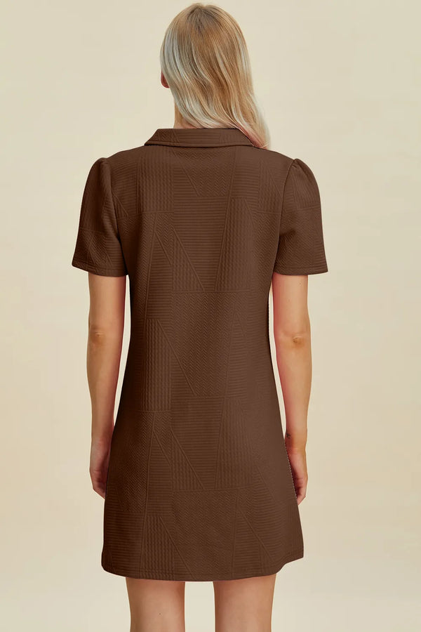 Double Take Texture Short Sleeve Dress - product image 24