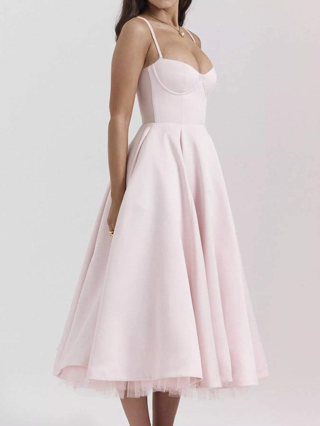 Sweetheart Neck A-Line Midi Dress - product image 13