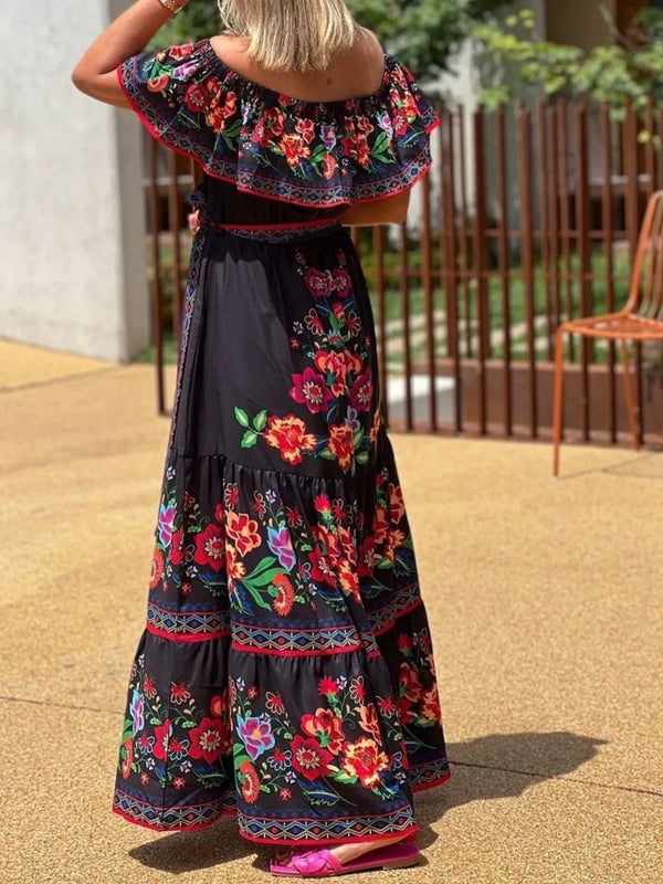 Floral Off Shoulder Ruffle Maxi Dress - product image 9